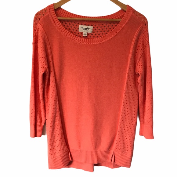 American eagle oversized eyelet sweater size M - Picture 1 of 4